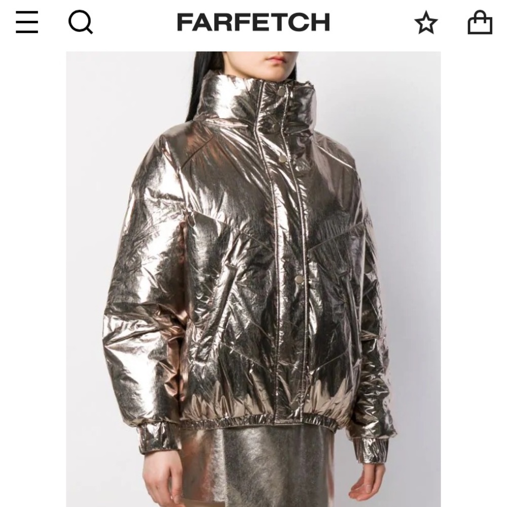 BA&SH Darcy Metallic Bomber Jacket